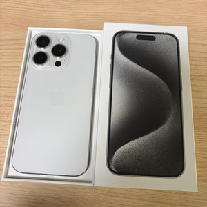 아이폰15 프로 128GB 화이트 티타늄 이미지