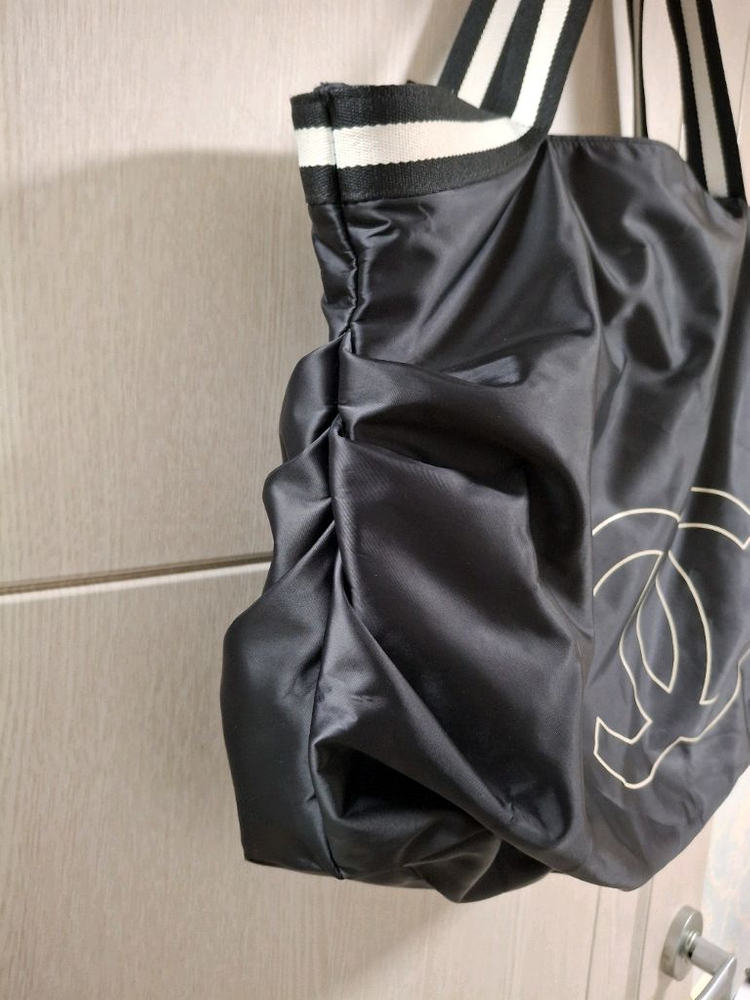 샤넬 CC로고 블랙백,블랙 나일론 토트백,쇼퍼백,숄더백,빅백,보스턴백,여행가방 이미지