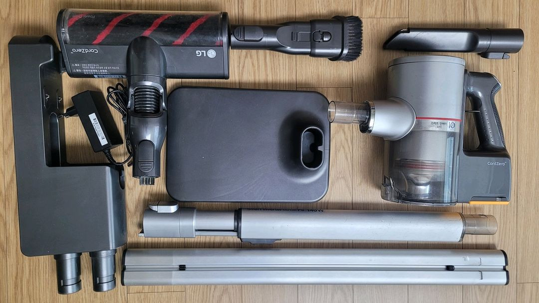 깨끗하게 세척한 LG 코드제로 무선 청소기(33분 연속동작) 이미지