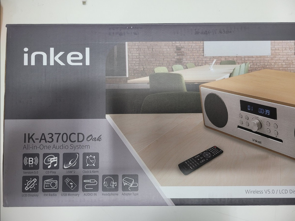 [스피커] 인켈 IK-A370CD 블루투스 오디오 스피커 / 오크 우드 올인원 이미지