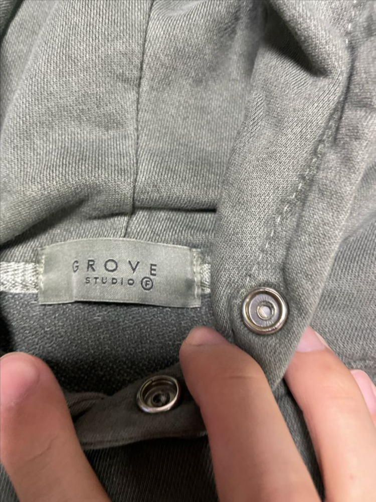 어반티노/메테오 피그먼트 후드티 카키 이미지