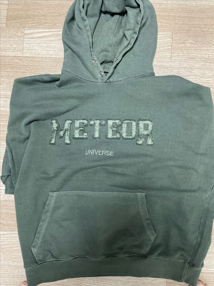 어반티노/메테오 피그먼트 후드티 카키 이미지