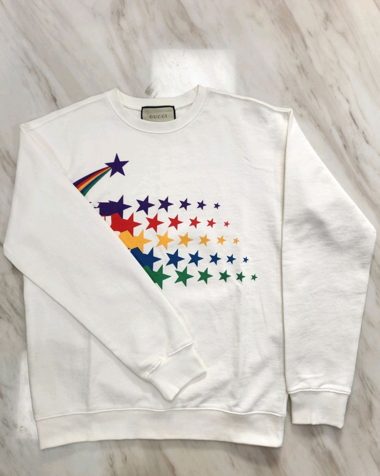 [이태리 정품 파격가 남여공용] 구찌 레인보우 맨투맨 긴팔티 M 사이즈 (루이비통 샤넬 펜디 프라다 에르메스 디올) 이미지