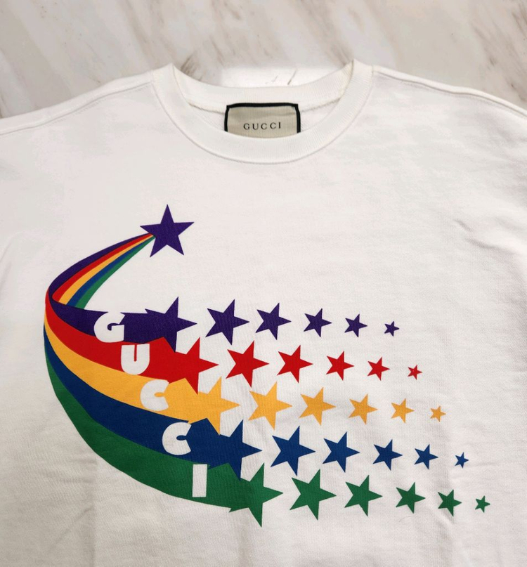 [이태리 정품 파격가 남여공용] 구찌 레인보우 맨투맨 긴팔티 M 사이즈 (루이비통 샤넬 펜디 프라다 에르메스 디올) 이미지