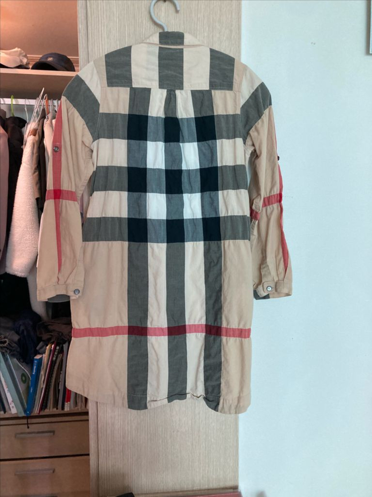 버버리키즈 체크 셔츠 원피스 10y (140) 이미지