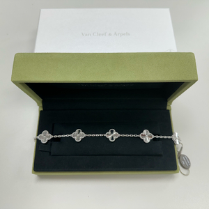 반클리프아펠 빈티지 알함브라 기요세 팔찌 5모티브 화이트골드 새상품 이미지