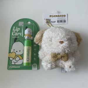 (새상품) 포차코 립밤, 포차코 골드 반짝 인형 키링 이미지