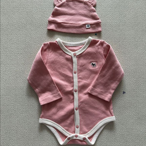 신생아 바디수트 모자 세트 이미지