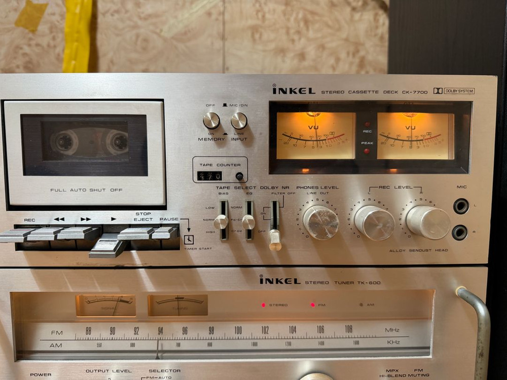 인켈의 스테레오 카세트 데크 CK-770D, 튜너 TK-500, 앰프 AK-650 세트입니다 이미지