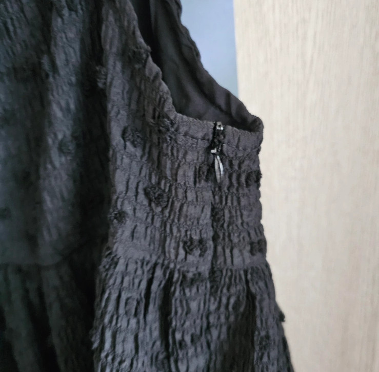 아이링마켓 제작 볼륨 나시 블라우스 블랙 이미지