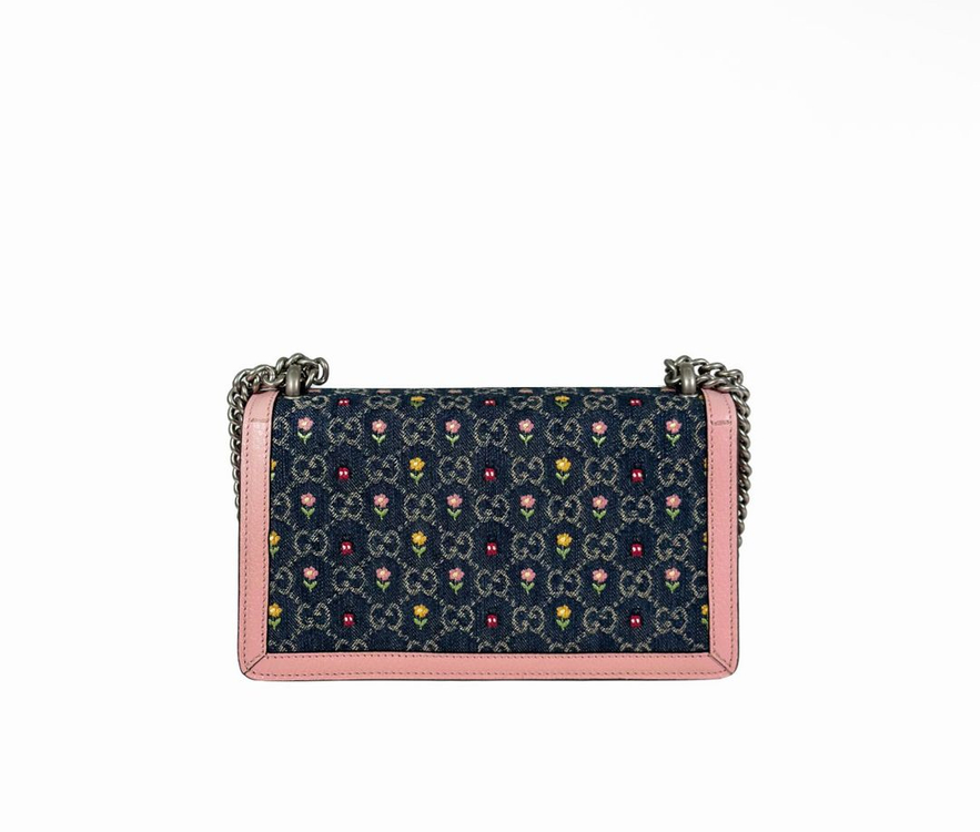 [S] Gucci 구찌 여성 디오니소스 플로럴 데님 숄더 크로스백 스몰 이미지