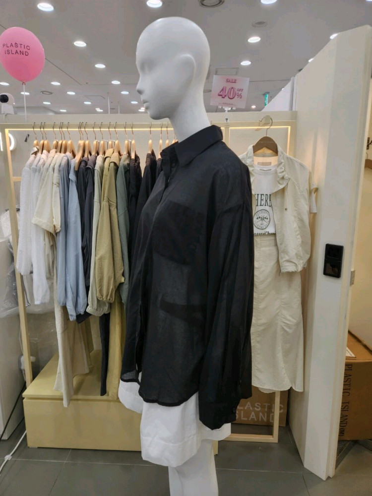 플라스틱아일랜드 2024SS 루즈핏 셔츠 블라우스 이미지