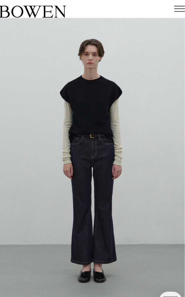 보웬 텐셀 부츠컷 데님 팬츠 s사이즈 이미지