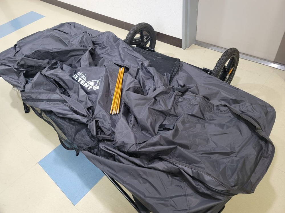 자전거 스쿠터 캠핑 1인용 트레일러 바이크 텐트 BIKE TENT 이미지