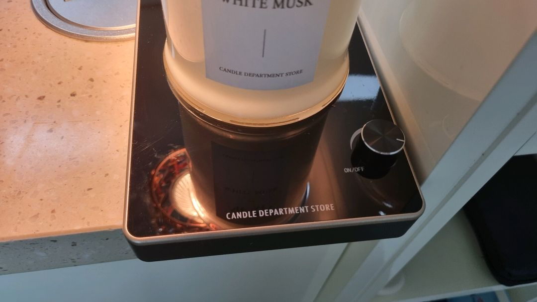 [풀세트] 고급 크리스탈 캔들 워머 + 대용량 화이트 머스크 캔들 이미지