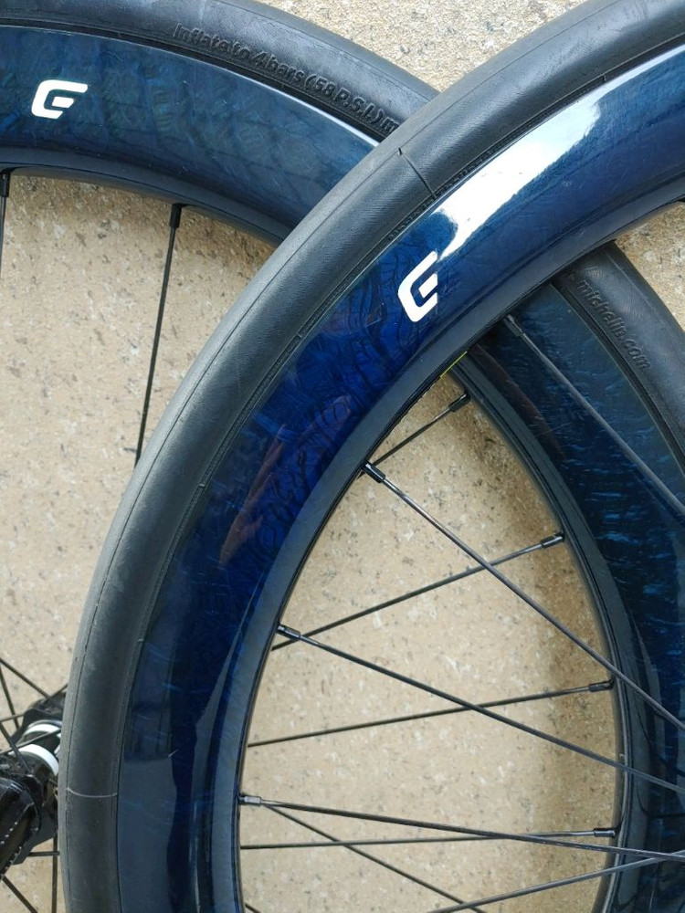 A급 )) 파스포츠 카제 KAZE 커스텀 튜블리스 디스크 50미리 카본 휠셋 팝니다(DT350허브) 60만 이미지