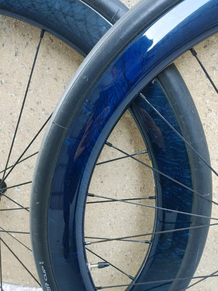 A급 )) 파스포츠 카제 KAZE 커스텀 튜블리스 디스크 50미리 카본 휠셋 팝니다(DT350허브) 60만 이미지