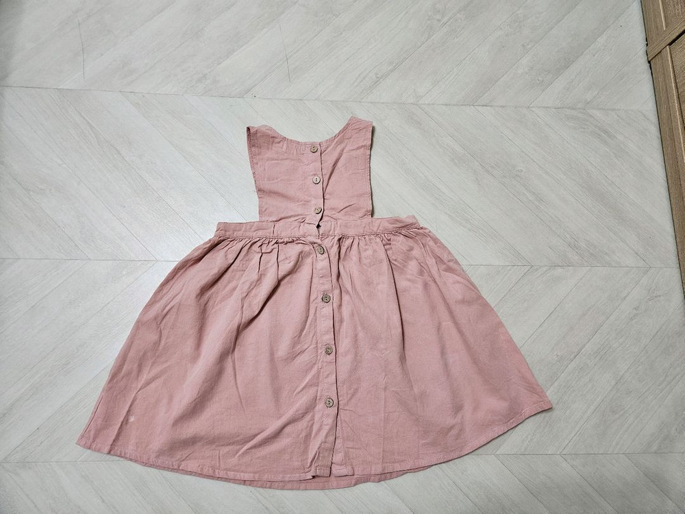 여아 체크블라우스&에이프럴원피스 이미지