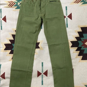 웨어하우스 더블웍스 올리브 그림 셀비지 데님 진 청바지 w30 이미지