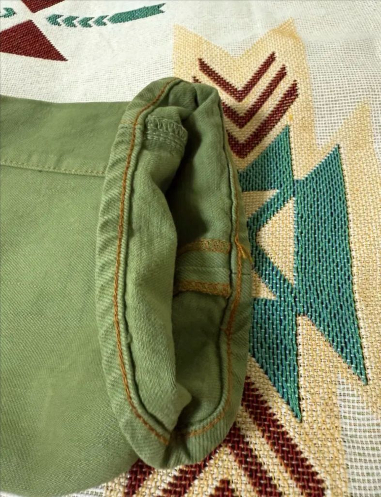 웨어하우스 더블웍스 올리브 그림 셀비지 데님 진 청바지 w30 이미지