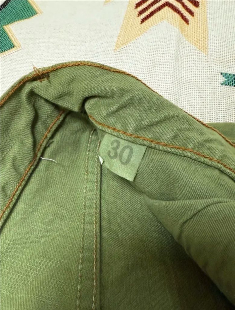 웨어하우스 더블웍스 올리브 그림 셀비지 데님 진 청바지 w30 이미지