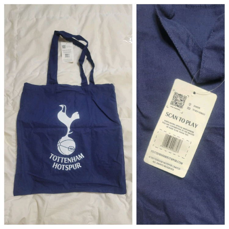 3개일괄)새상품)축구티셔츠,유니폼(AC밀란, 전북현대),토트넘굿즈 에코백 이미지