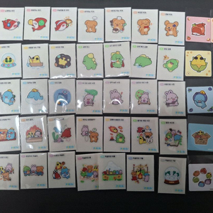 픽셀리 띠부씰 40종, 원형 스티커 10종 + 24장 일괄 판매 이미지