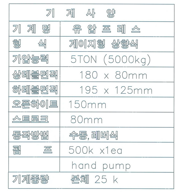 스마트유압 5톤 소형프레스 이미지