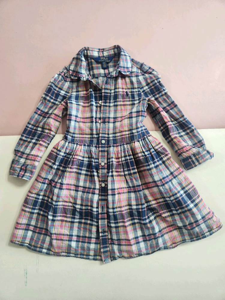 폴로 랄프로렌 여아 체크 원피스 4t 이미지