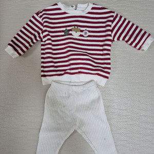 밍크뮤 12개월 남자아이 외출복 상하의 세트 이미지