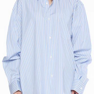 베트멍 꼼데가르송 오버핏 스트라이프 셔츠 블루 / S 이미지