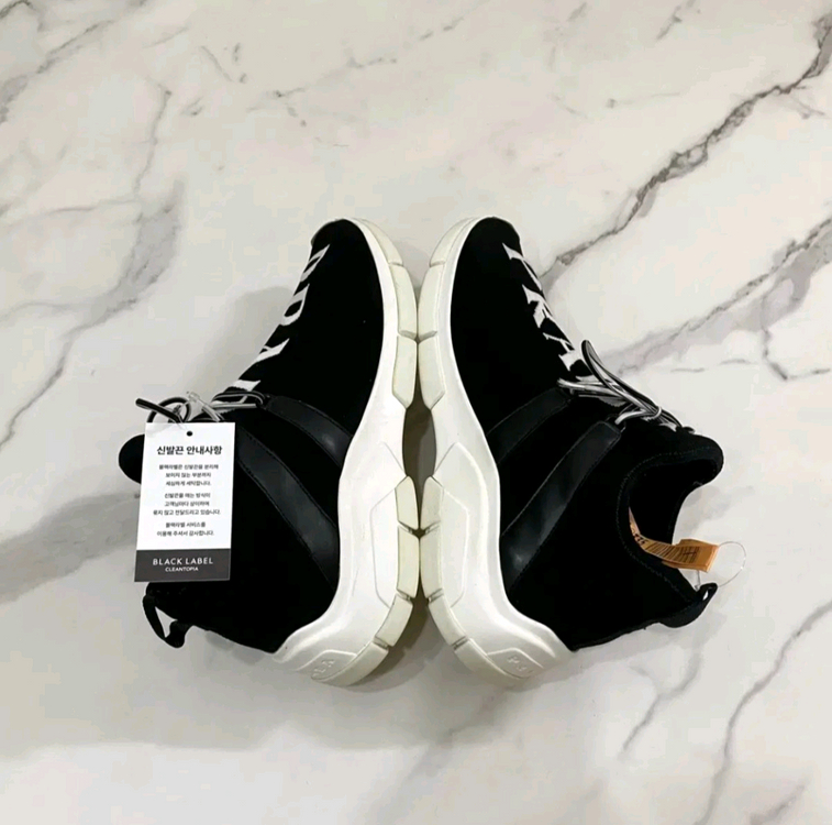 7 프라다 XY 로고 니트 스니커즈 신발 블랙 화이트 풀박스 이미지