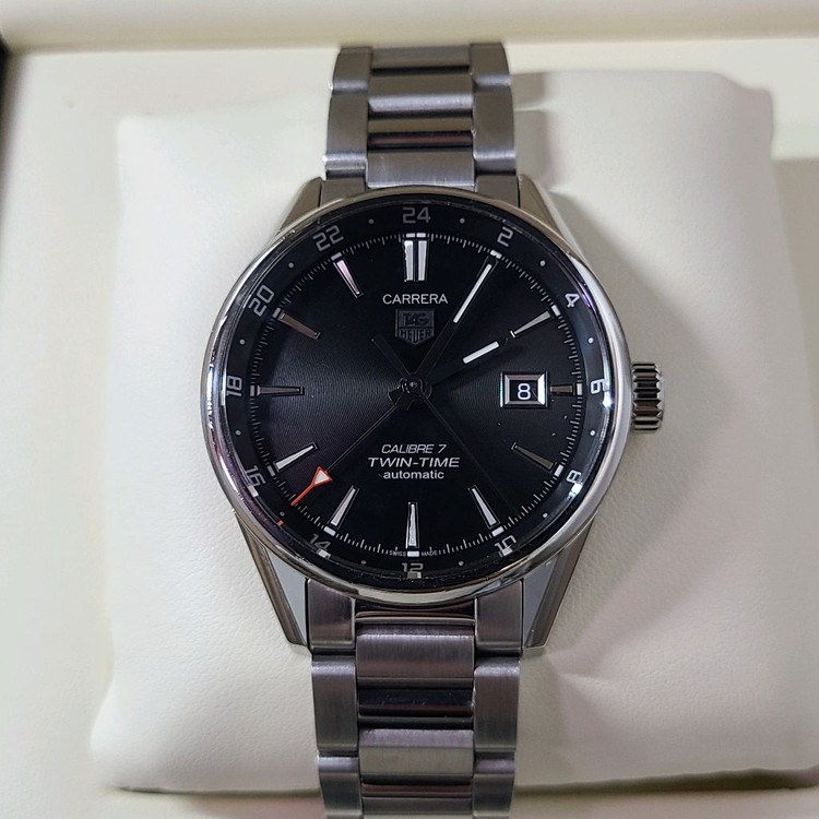 태그호이어 까레라 오토매틱 cal7 트윈타임 메탈 41mm 이미지