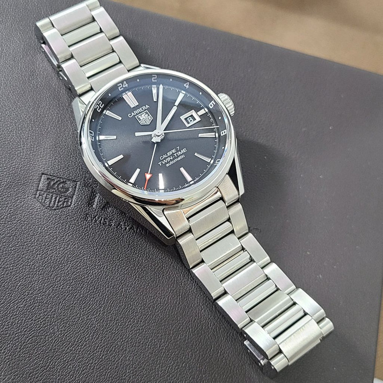 태그호이어 까레라 오토매틱 cal7 트윈타임 메탈 41mm 이미지