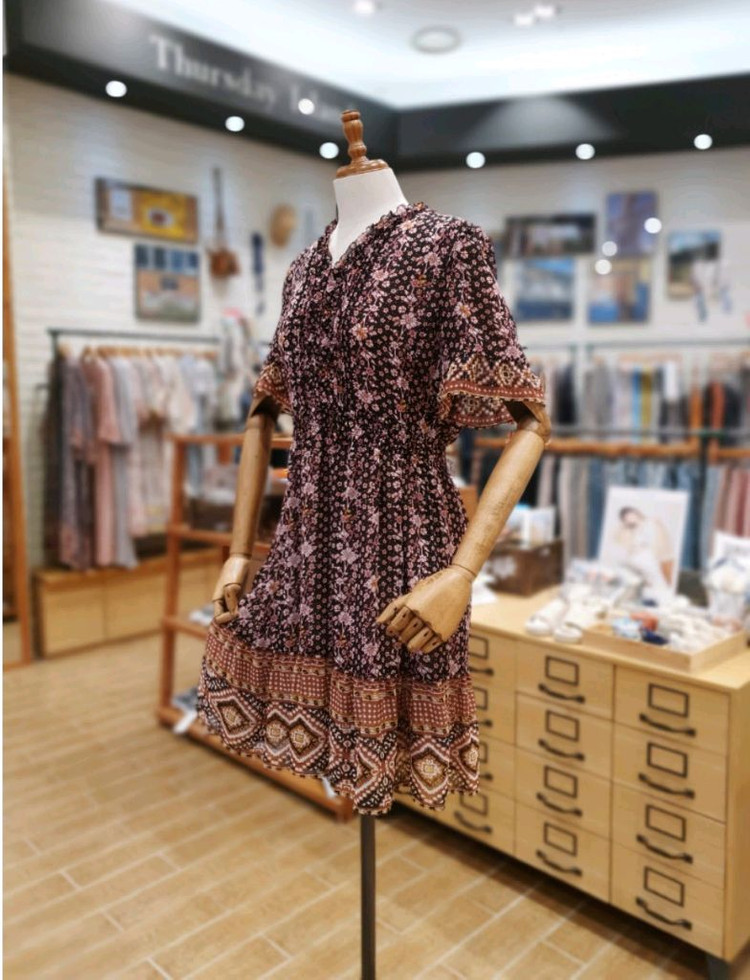 새옷 S 프릴 쉬폰 원피스 써스데이아일랜드 이미지