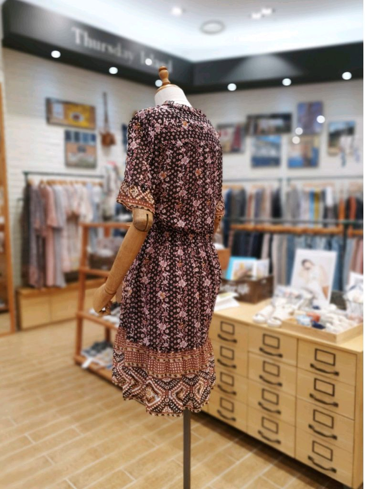 새옷 S 프릴 쉬폰 원피스 써스데이아일랜드 이미지