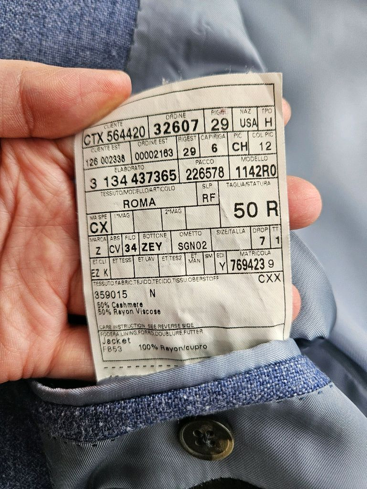 에르메네질도 제냐 캐시미어 혼용 블레이저 [ 로로피아나 에르메스 루이비통 톰포드 키톤 벨루티 디올 ] 이미지