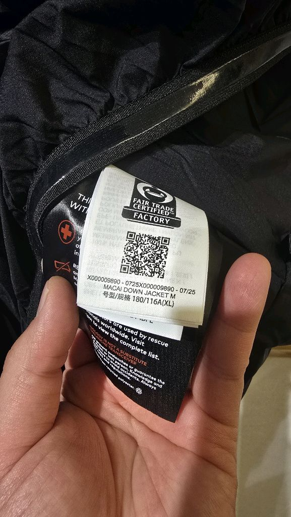 아크테릭스 마카이 다운패딩 XL 백화점정품 이미지