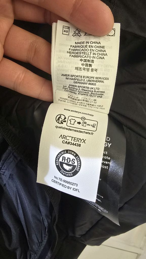 아크테릭스 마카이 다운패딩 XL 백화점정품 이미지