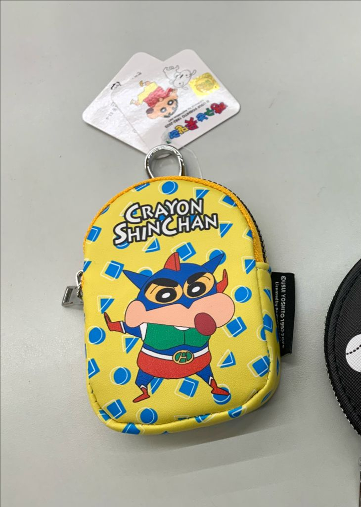 짱구 맹구 유리 동전지갑 파우치 키링 4종 이미지