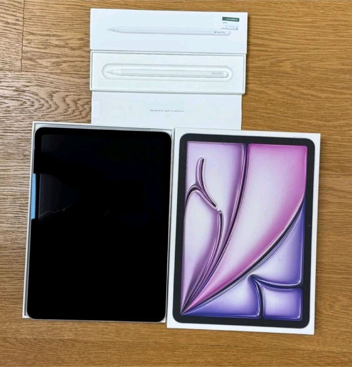 새상품수준) iPad Air 11인치 7세대 M3 (256GB) + Apple Pencil Pro 풀세트 판매 이미지
