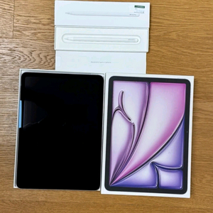 새상품수준) iPad Air 11인치 7세대 M3 (256GB) + Apple Pencil Pro 풀세트 판매 이미지