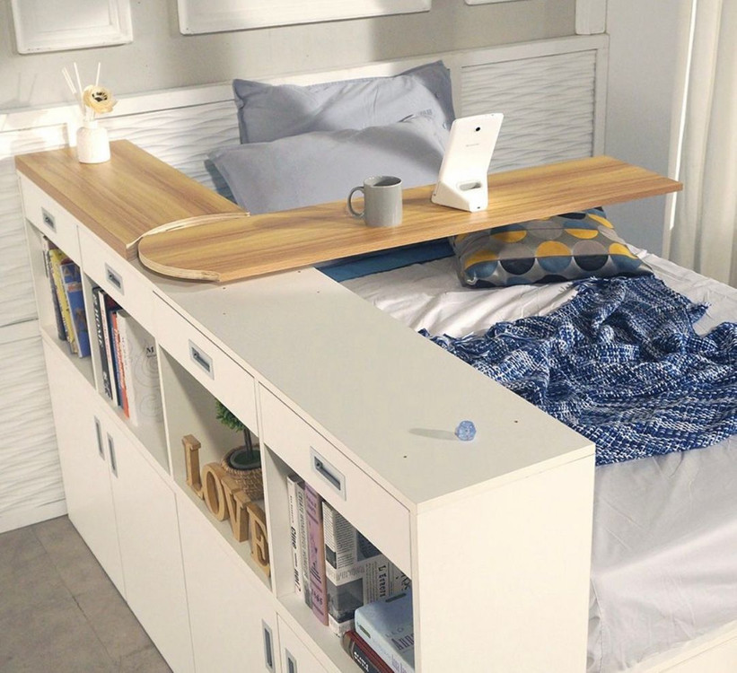 마티노가구 스텝스 평상형 빅 수납 침대 프레임 퀸사이즈(매트리스X) 이미지