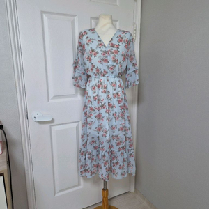 (상태좋음) 쉬폰 롱원피스 44~66 이미지