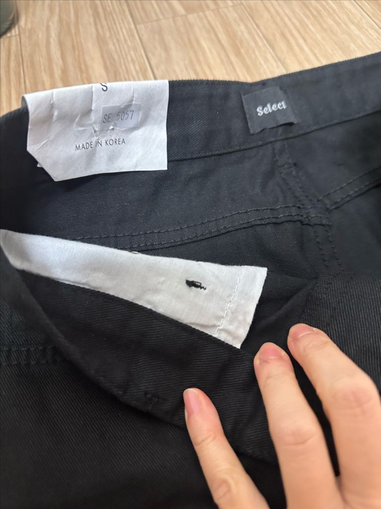 (새상품) Select 블랙 와이드 바지 이미지