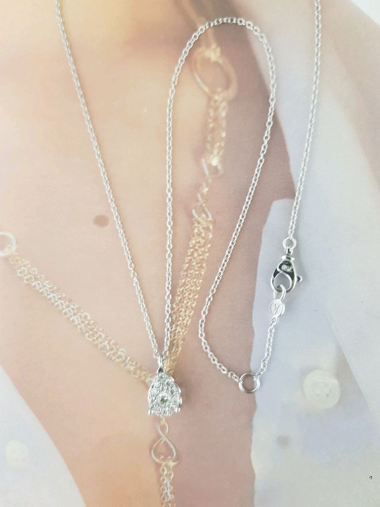 18k 바니찌 천연다이아 목걸이 이미지