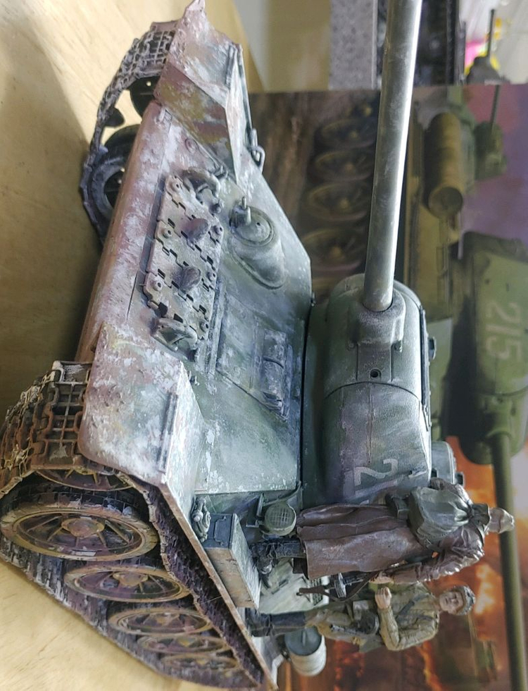 *각종교신가능*밀리터리프라모델(대형1/16전시용)한국전/2WW러시아T34/85정밀도색작~바람에언덕에서 이미지