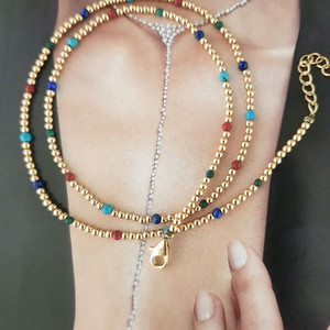 18k 원석 볼볼 포인트 목걸이( 손수공) 이미지