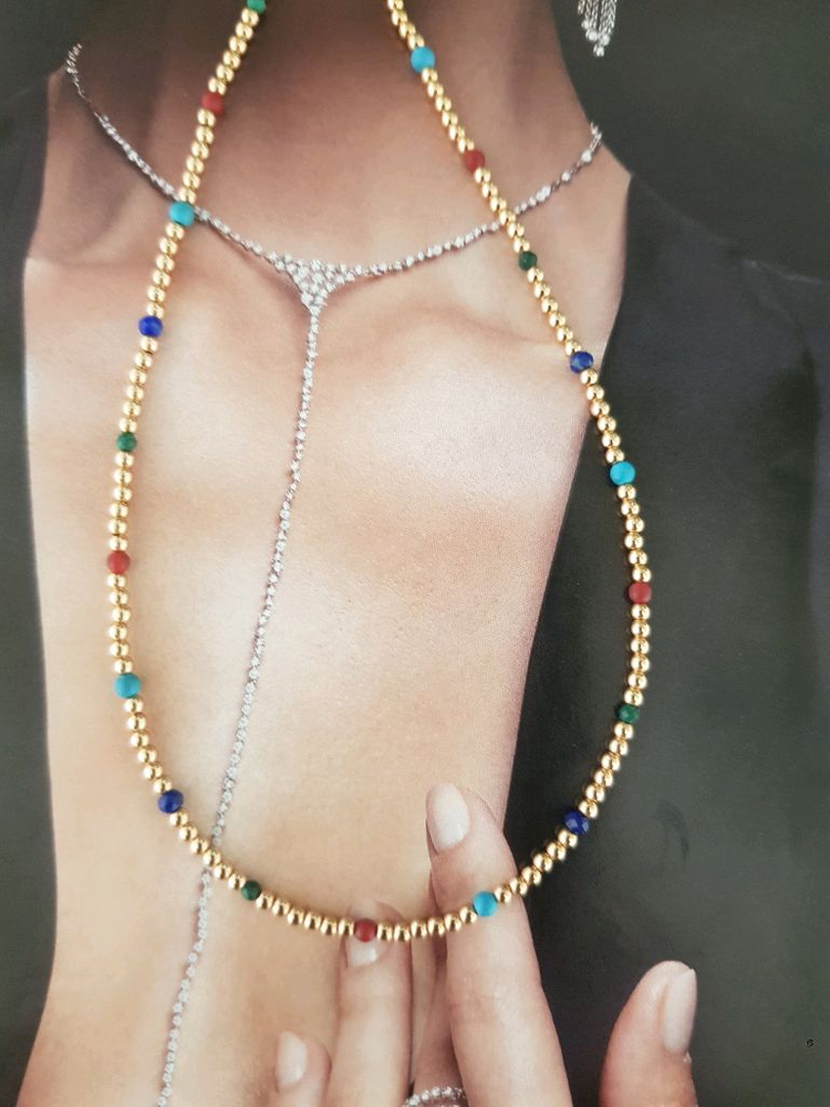 18k 원석 볼볼 포인트 목걸이( 손수공) 이미지