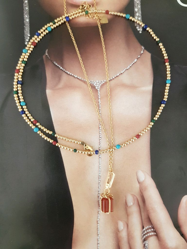 18k 원석 볼볼 포인트 목걸이( 손수공) 이미지